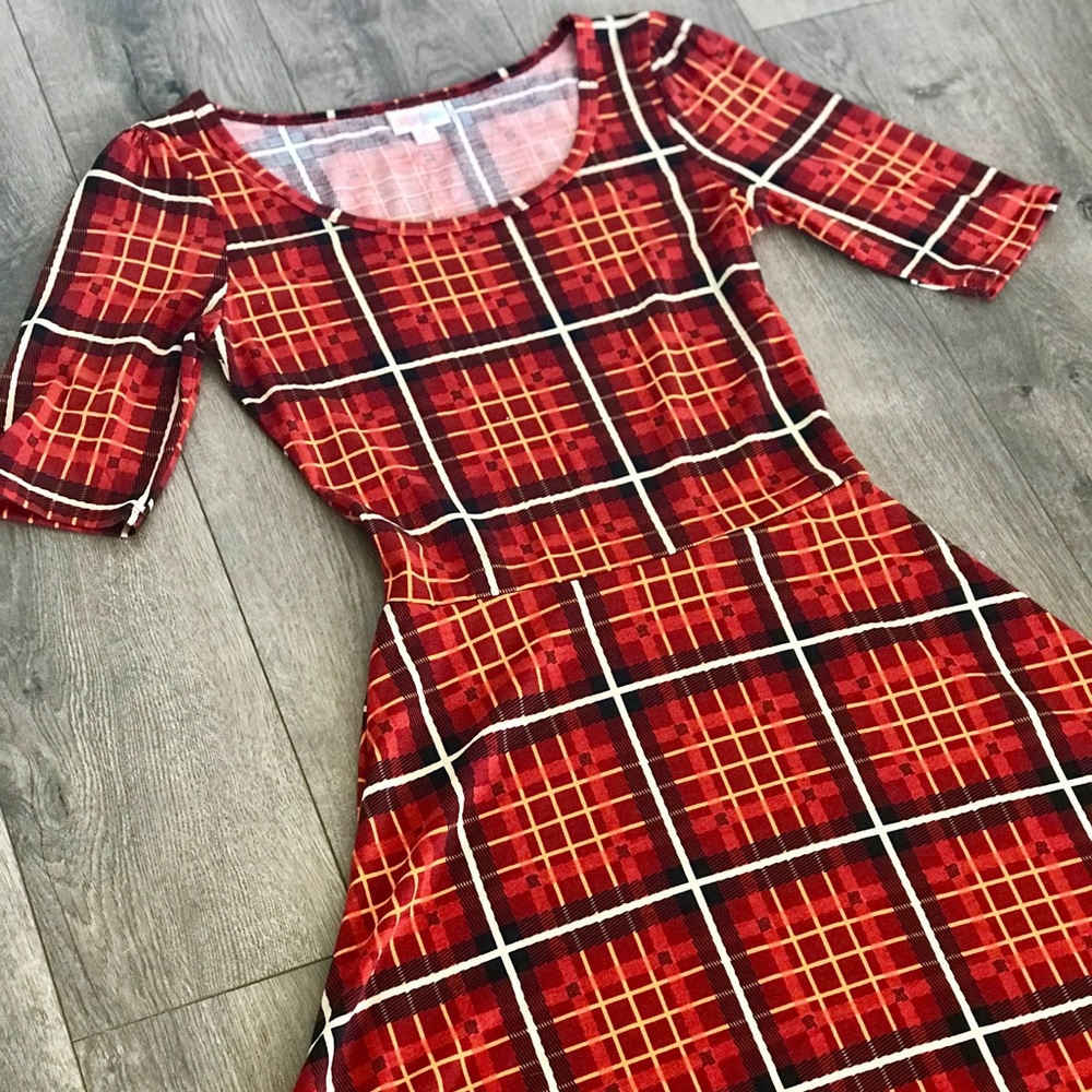 LulaRoe Ana Dress NEW Red Plaid